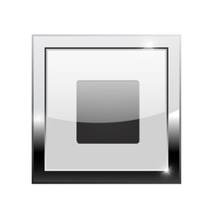 Stop button. Square web icon