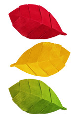 Origami autumn leaves