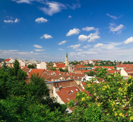 Fototapeta na wymiar Landscape of city Zagreb,Croatia