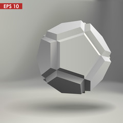 White 3d geometric shape