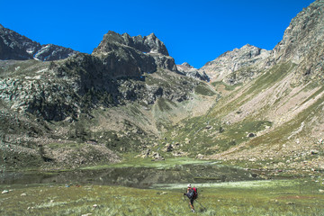 Fototapeta na wymiar Trekking Alpino