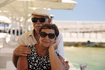 Fototapeta premium senior couple on vacation