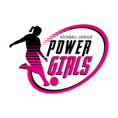 Logo Power Girls kickball League
