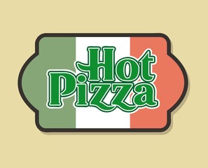 Pizza icon. Fast food design. Vector graphic