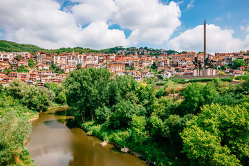 Fototapeta na wymiar View of Veliko Tarnovo, a city in north central Bulgaria