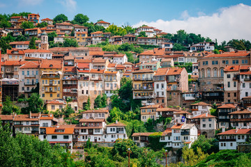 View of Veliko Tarnovo, a city in north central Bulgaria - obrazy, fototapety, plakaty