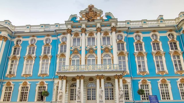 The Catherine Palace timelapse hyperlapse is a Rococo palace located in the town of Tsarskoye Selo Pushkin 