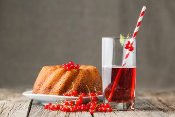 Cold berry mors drink close up, selective focus © Andrey Cherkasov