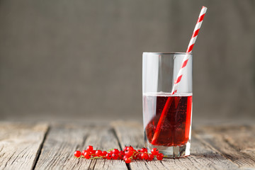 Cold berry mors drink close up, selective focus © Andrey Cherkasov