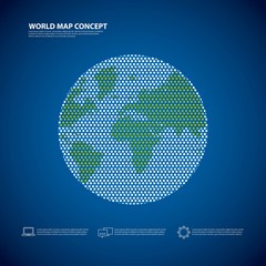 Earth icon. World and Map design. Vector graphic
