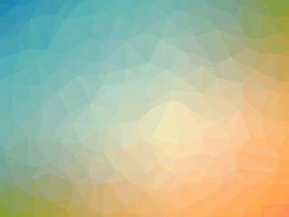 Orange blue gradient polygon shaped background