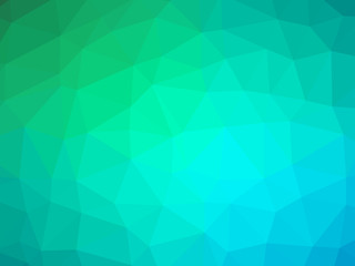 Green teal white gradient polygon shaped background