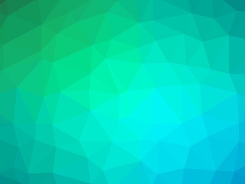 Green teal white gradient polygon shaped background