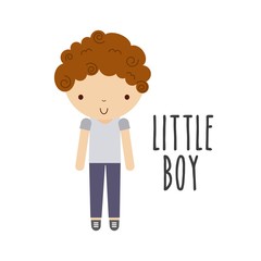 Boy icon. Kid and cute people design. Vector graphic