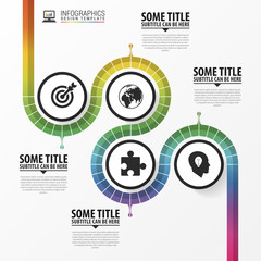 Abstract colorful business path. Timeline infographic template.