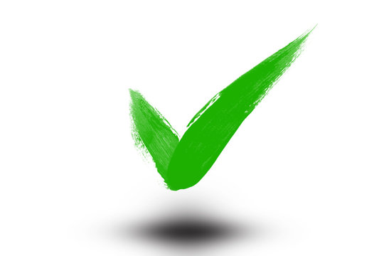 s&iacute;mbolo de aceptaci&oacute;n en verde
