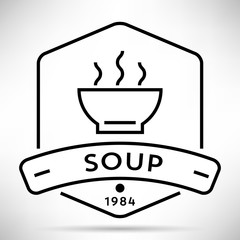 Vector Soup Icon with Linear Style