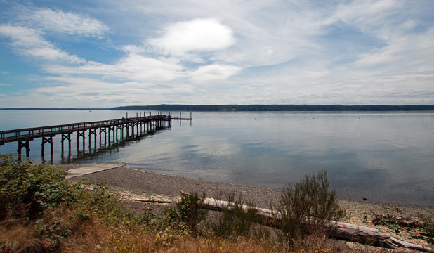 Joemma Beach State Park Boat Dock near Tacoma Washington State USA