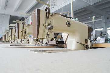garment factory with the old equipment
