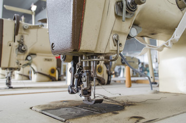 garment factory with the old equipment
