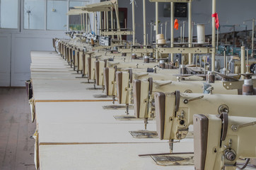 garment factory with the old equipment