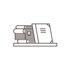 Books Icon in line style. Education concept.