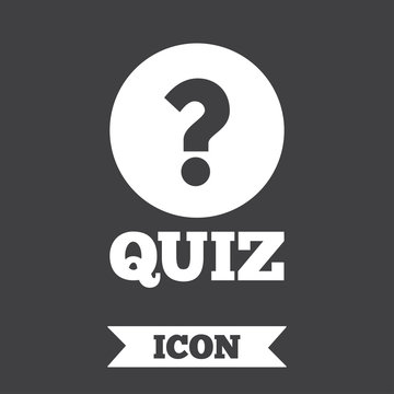 Quiz sign icon. Questions and answers game.