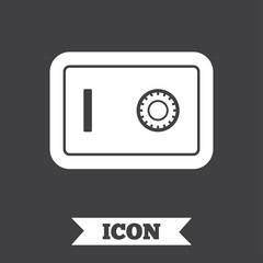 Safe sign icon. Deposit lock symbol.