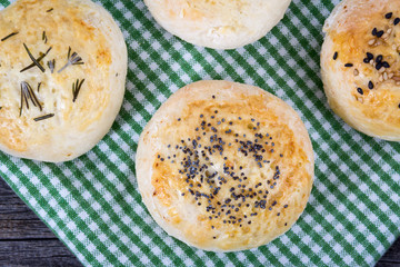 homemade bread roll on table