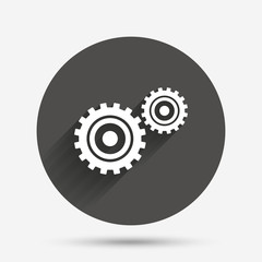Cog settings sign icon. Cogwheel gear symbol.