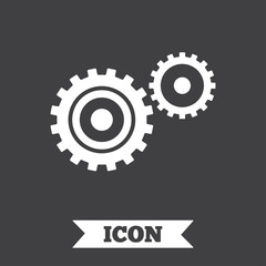 Cog settings sign icon. Cogwheel gear symbol.