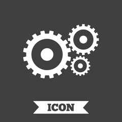 Cog settings sign icon. Cogwheel gear symbol.