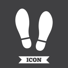 Imprint shoes sign icon. Shoe print symbol.