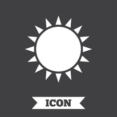 Sun icon. Sunlight summer symbol.