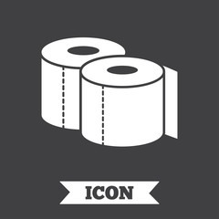 Toilet papers sign icon. WC roll symbol.