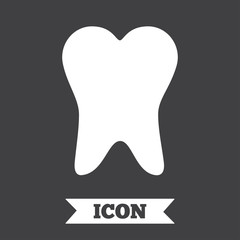 Tooth sign icon. Dental care symbol.