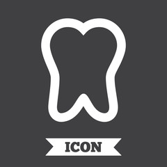 Tooth sign icon. Dental care symbol.