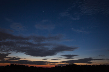 Morning farm sky