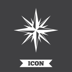 Compass sign icon. Windrose navigation symbol.