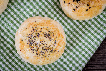 homemade bread roll on table
