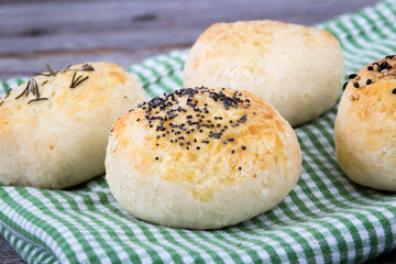 homemade bread roll on table
