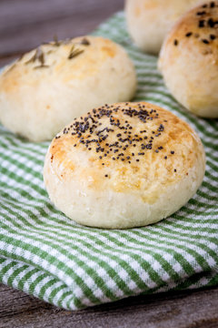 homemade bread roll on table