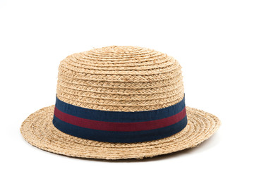 Straw hat isolated on white.Image with clipping path