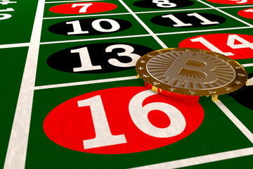 bitcoin on the roulette table