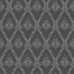 Seamless lined pattern thai art background decoration.
