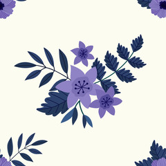 Abstract flower frame background in vintage style vector illustration