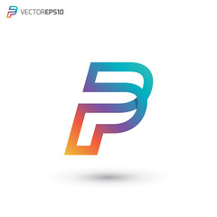 Overlap Letter P Logo