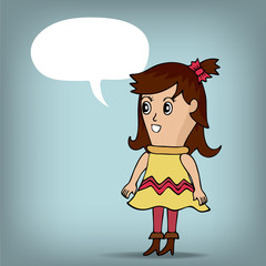 Lady in yellow dress