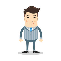 business character with smile expression