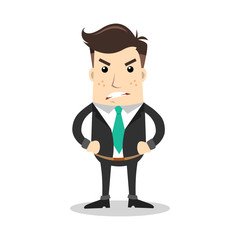 business character with angry expression